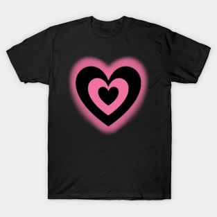 The pink heart x the black heart . Love symbol T-Shirt